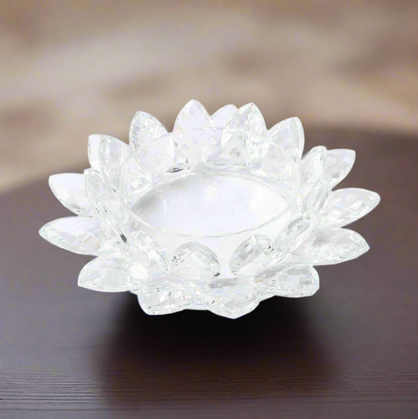 Home Decor Crystal Glass Lotus Flower 14 cm