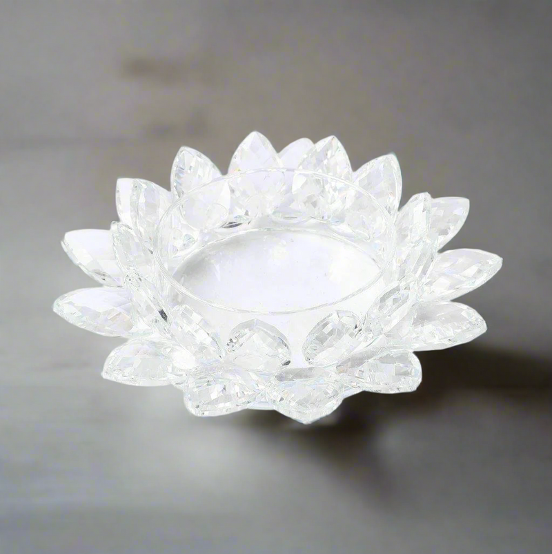 Home Decor Crystal Glass Lotus Flower 18 cm