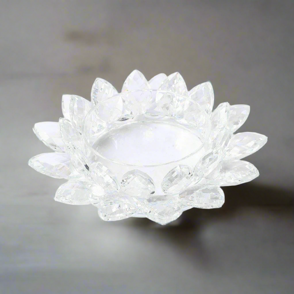 Home Decor Crystal Glass Lotus Flower 18 cm