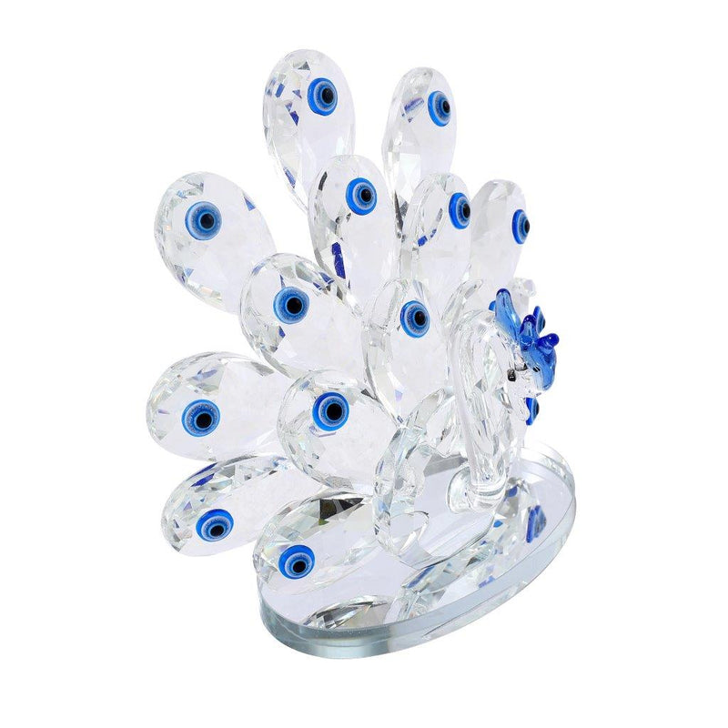 Home Decor Crystal Glass Peacock 11 cm