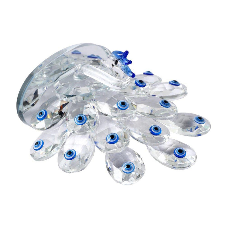 Home Decor Crystal Glass Peacock 11 cm