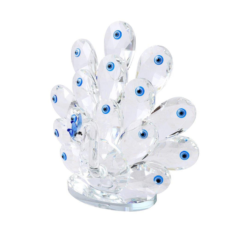 Home Decor Crystal Glass Peacock 14 cm