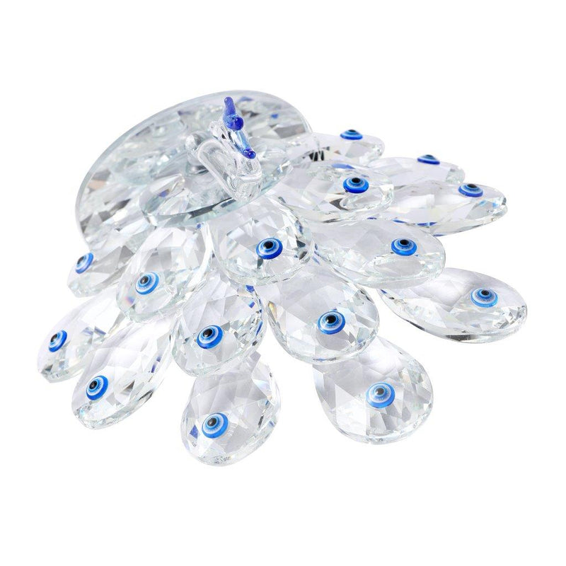 Home Decor Crystal Glass Peacock 14 cm