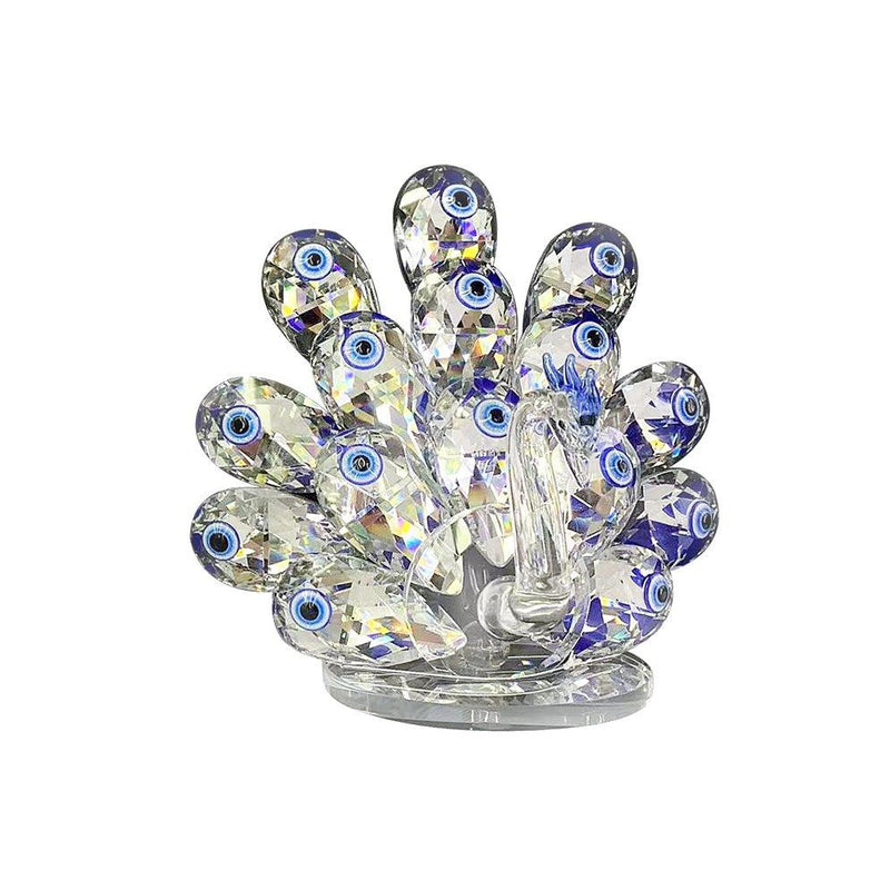 Home Decor Crystal Glass Peacock 11 cm