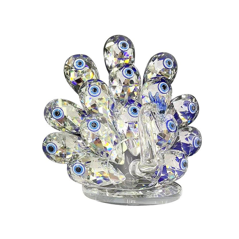 Home Decor Crystal Glass Peacock 14 cm