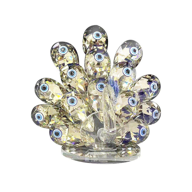 Home Decor Crystal Glass Peacock 11 cm