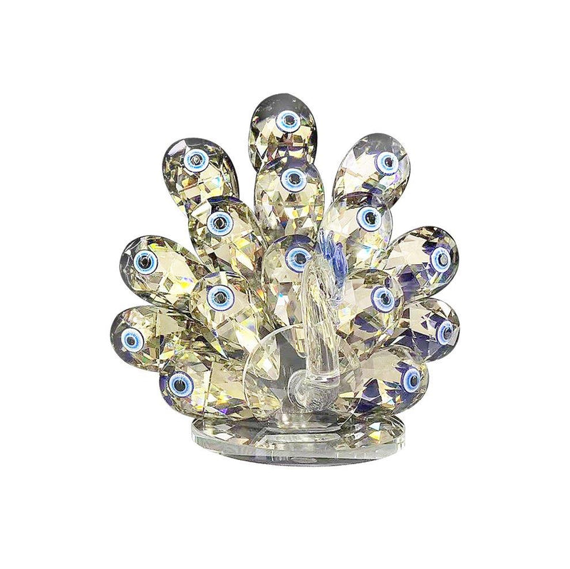 Home Decor Crystal Glass Peacock 18 cm