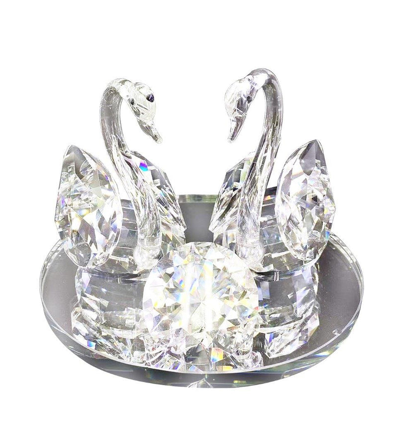Home Decor Crystal Glass Swan 12.5*17.5 cm