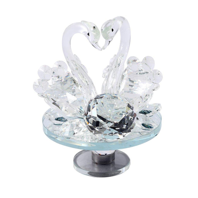 Home Decor Crystal Glass Swan 13.5 cm
