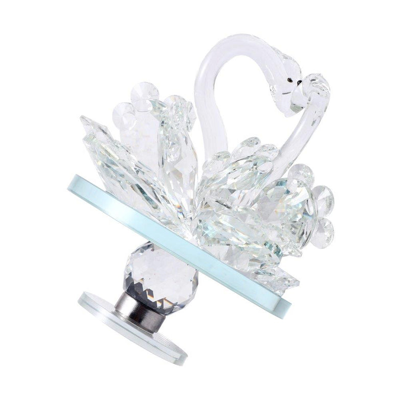 Home Decor Crystal Glass Swan 13.5 cm