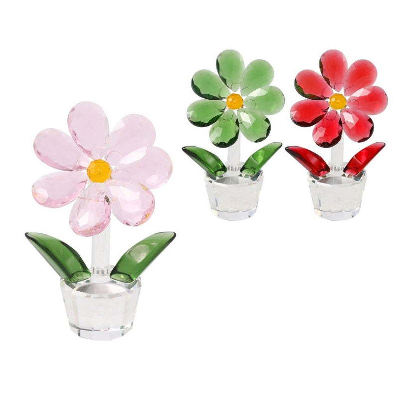 Home Decor Crystal Glass Sunflower 11.5 cm