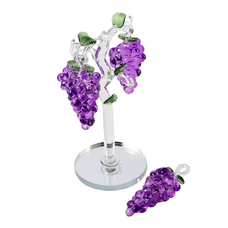 Home Decor Crystal Glass Grapes 18.5 cm