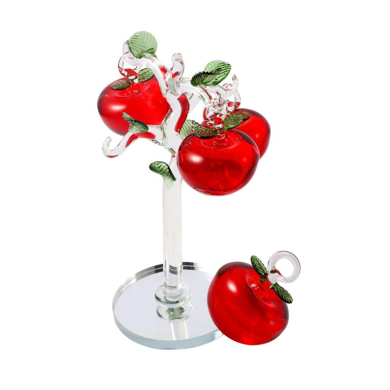 Home Decor Crystal Glass Apples 17.5 cm
