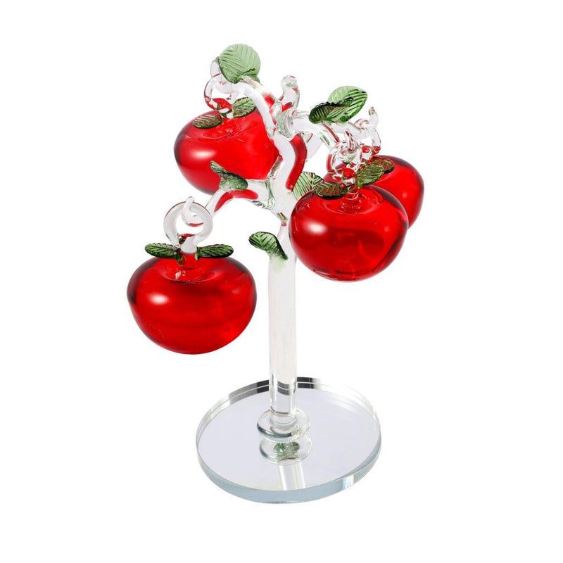 Home Decor Crystal Glass Apples 17.5 cm