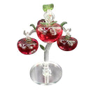 Home Decor Crystal Glass Apples 17.5 cm