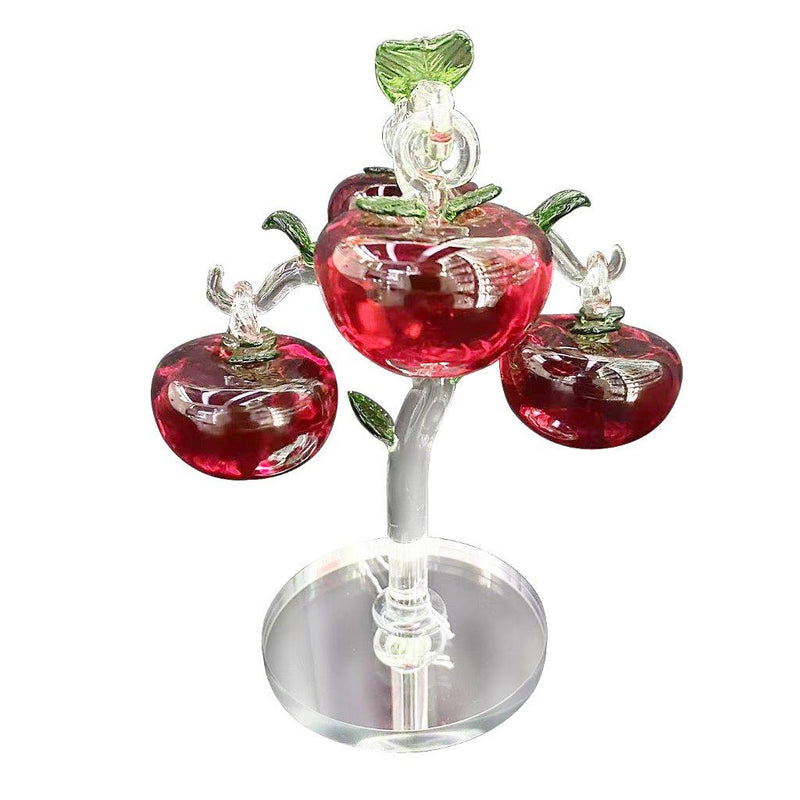 Home Decor Crystal Glass Apples 17.5 cm