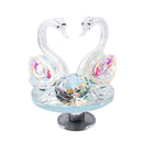 Home Decor Crystal Glass Swan 13 cm