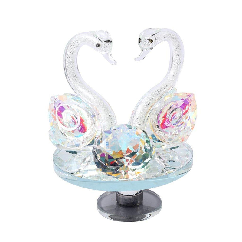 Home Decor Crystal Glass Swan 13 cm