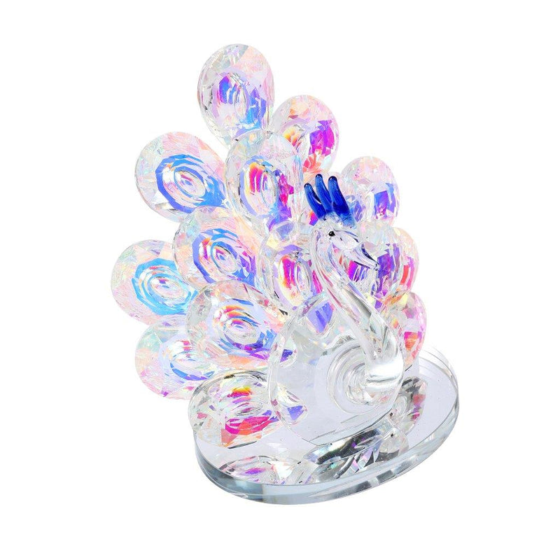Home Decor Crystal Glass Peacock 14.5 cm