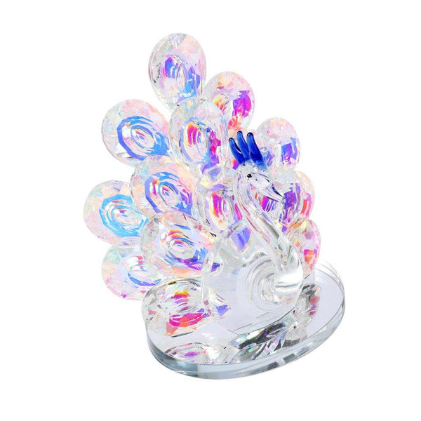 Home Decor Crystal Glass Peacock 14.5 cm