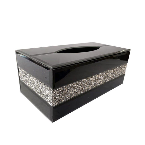 Crystal Glass Mirrored Deco Tissue Box 25*12*10 cm