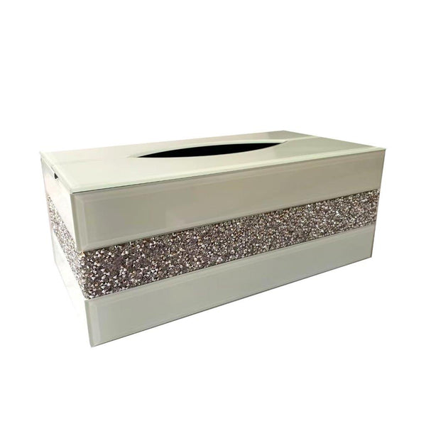 Crystal Glass Mirrored Deco Tissue Box 25*12*10 cm
