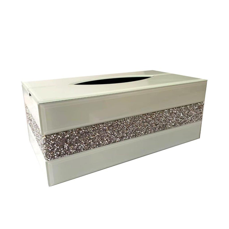 Crystal Glass Mirrored Deco Tissue Box 25*12*10 cm