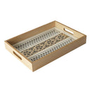 Abstract Deco Food Tray MDF Rectangle Serving Tray Set of 2 Pcs