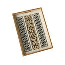 Abstract Deco Food Tray MDF Rectangle Serving Tray Set of 2 Pcs