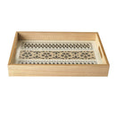 Abstract Deco Food Tray MDF Rectangle Serving Tray Set of 2 Pcs