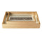 Abstract Deco Food Tray MDF Rectangle Serving Tray Set of 2 Pcs