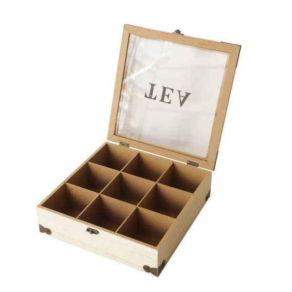 Premium Quality Abstract Design MDF Rectangular Tea Bag Storage Box