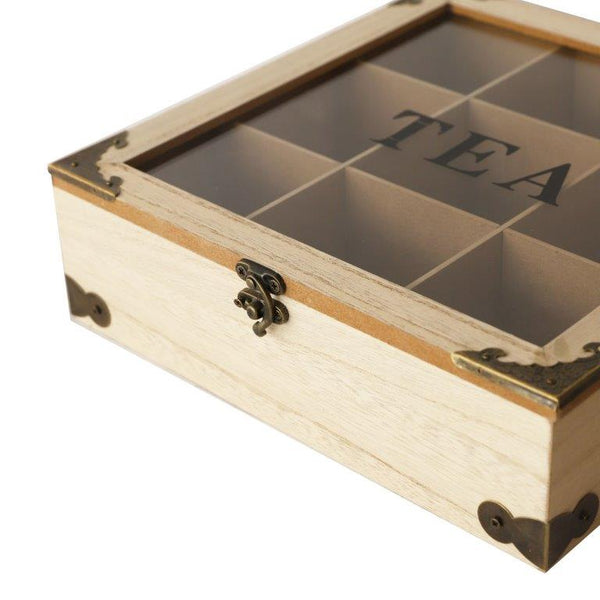 Premium Quality Abstract Design MDF Rectangular Tea Bag Storage Box