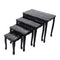 Rectangular Nesting Coffee Table Abstract Design Set of 4 Pcs