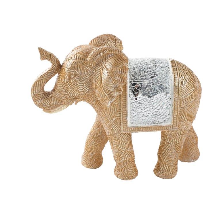 Beige Sculpture Statue Resin Figurine Elephant 25*20 cm