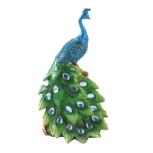 Peacock Statue Figurine Sculpture 25 cm