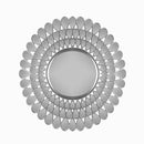 Decorative Silver Abstract Wall Mirror 61 cm