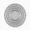 Decorative Silver Abstract Wall Mirror 61 cm