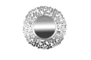 Decorative Abstract Shape Round Black Frame Wall Mirror 61 cm