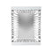 Decorative Abstract Design Rectangle Silver Frame Wall Mirror 57*74 cm