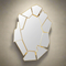 Decorative Abstract Shape Gold Glass Frame Wall Mirror 57*74 cm