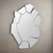 Decorative Abstract Shape Silver Glass Frame Wall Mirror 57*74 cm