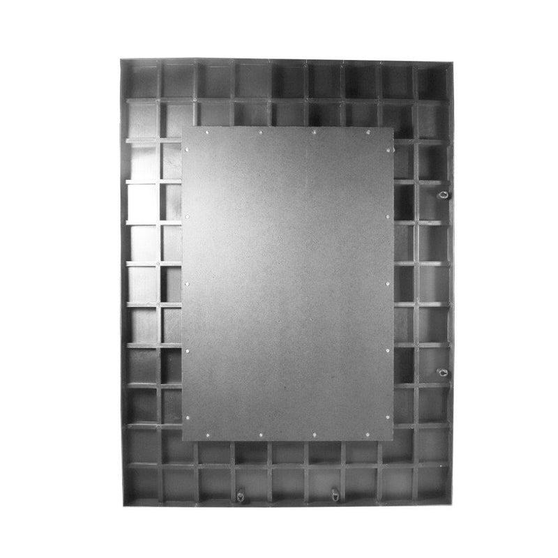 Decorative Abstract Design Rectangle Silver Frame Wall Mirror 60*80 cm