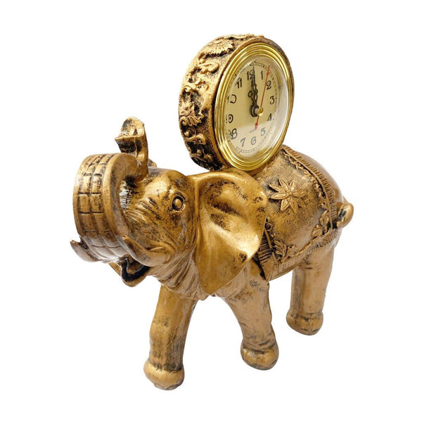 Sculpture Statue Resin Figurine Elephnat Deco Clock 25*25 cm