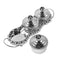 Silver Crystal Glass Candy Jar Canisters Set of 3 with Tray 37*12*12 cm