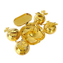 Golden Metal Glass Candy Jar Canisters Set of 4 with Stand 34*25*20 cm