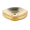 Golden Metal Craft Fruit Basket Style Round Deco Tray 25*25*19 cm