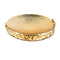 Golden Metal Craft Fruit Basket Style Round Deco Tray 25*25*19 cm