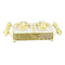 Engraved Deco Gold Candy Box Nuts and Chocolates Serving Tray 2 Compartments with Lid   30*16 cm