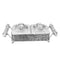 2-Compartment Metal Craft Dry Fruit Box with Decorative Metal Tray & Handles